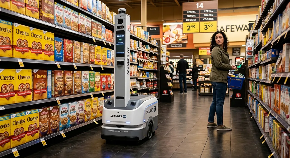 Robot on aisle 7: Tally, the shelf-scanning robot, roams a Seattle grocery store