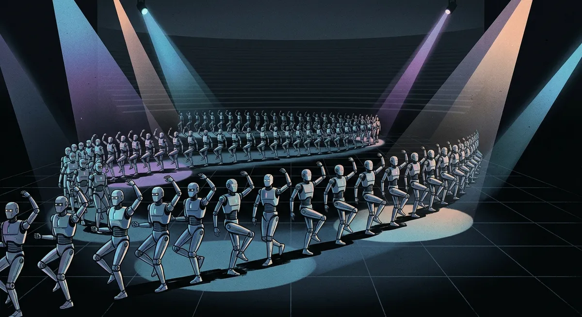 110 humanoid robots set a Guinness world record for synchronized dancing